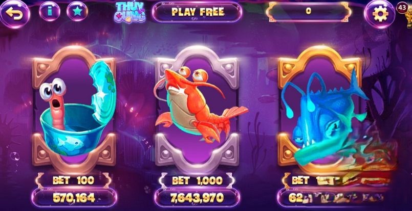 Các mức thưởng hấp dẫn khi chơi slot game Thủy Cung